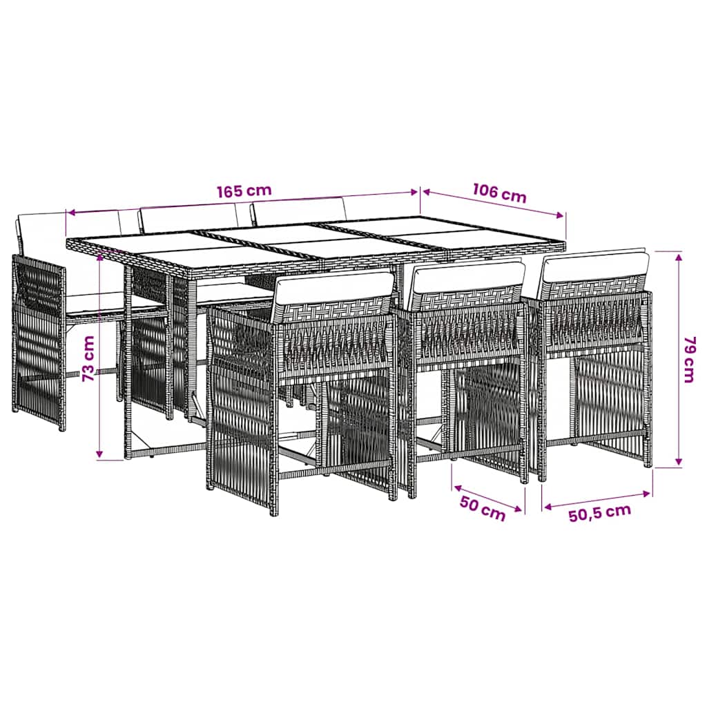 Garden Dining Set | Black