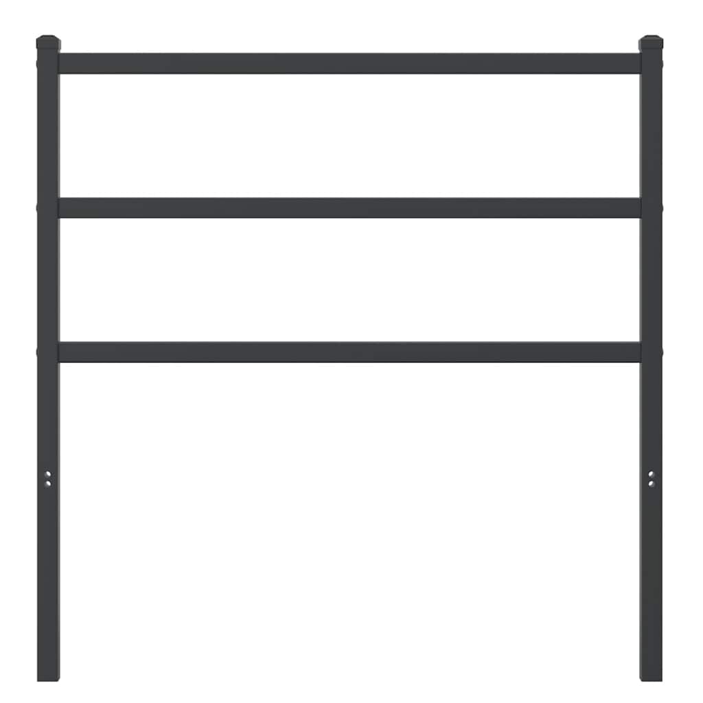 Metal Replace Headboard Black 90 cm