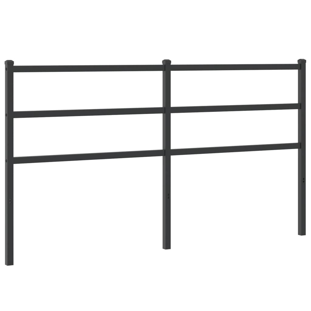 vidaXL Metal Headboard Black 150 cm