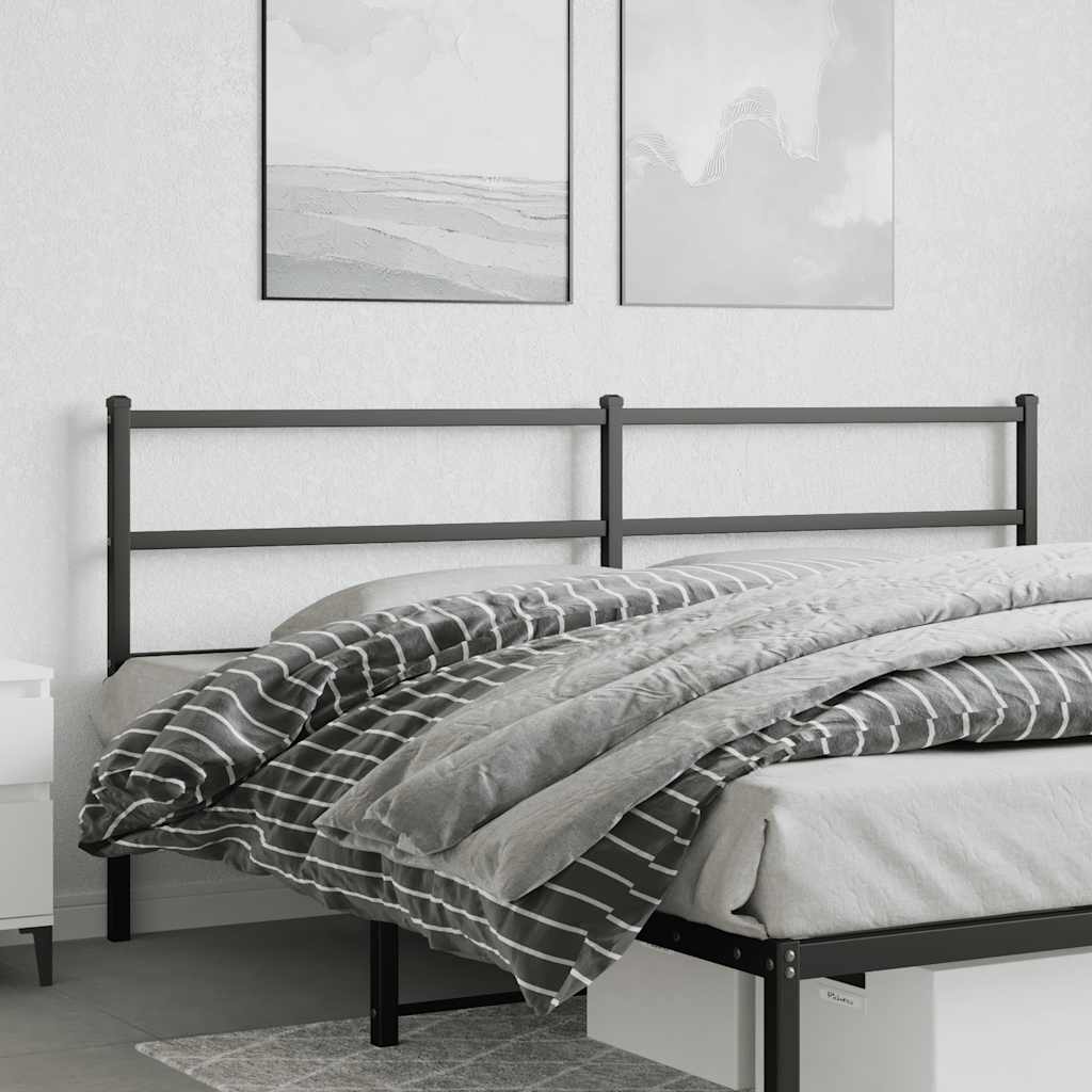 Metal Replace Headboard Black 193 cm