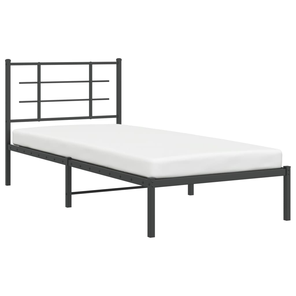 Bed Frame | Black | Powder-Coated Steel | Single | Bed Frame