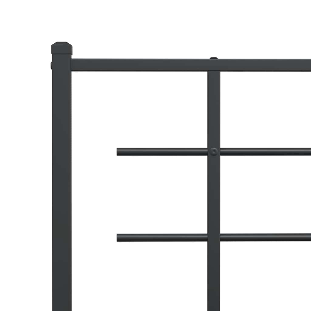 Bed Frame | Black | Powder-Coated Steel | Double | Modern & Durable