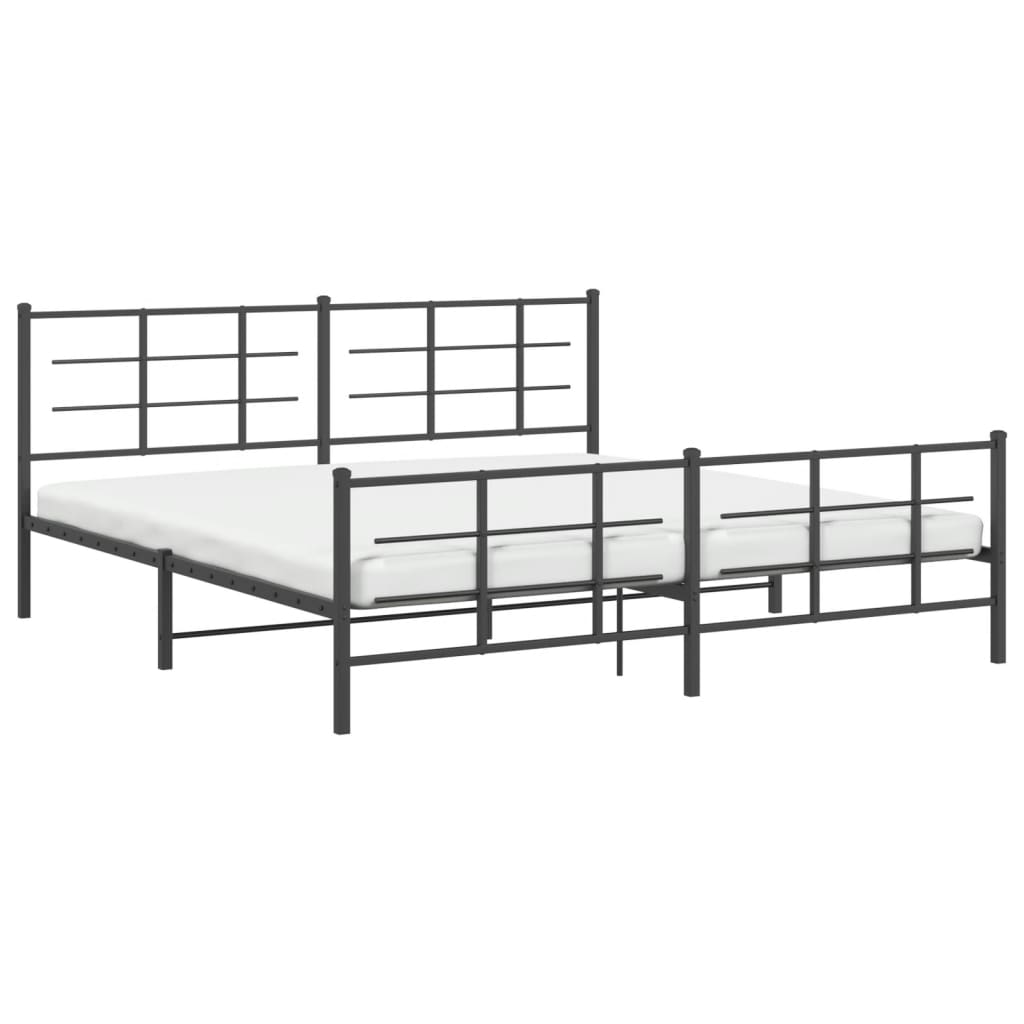 Bed Frame | Black | Steel | Double | Bed Frame | Rectangular | Modern
