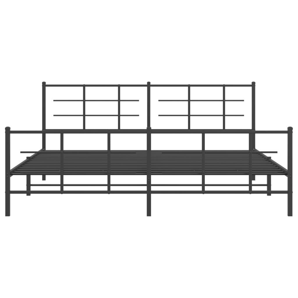 Bed Frame | Black | Steel | Double | Bed Frame | Rectangular | Modern