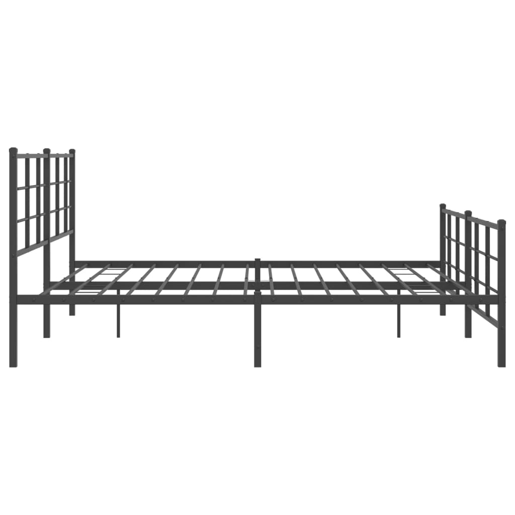 Bed Frame | Black | Steel | Double | Bed Frame | Rectangular | Modern