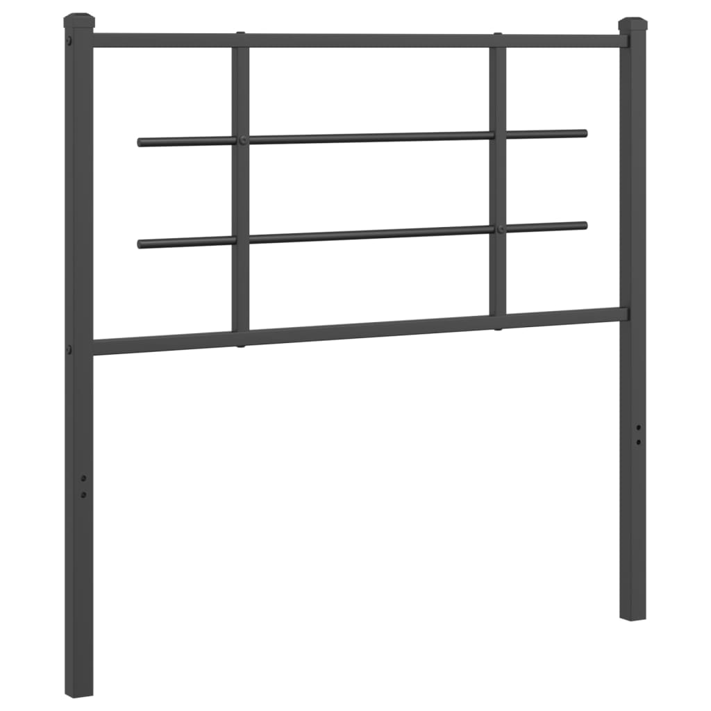 vidaXL Metal Headboard Black 90 cm