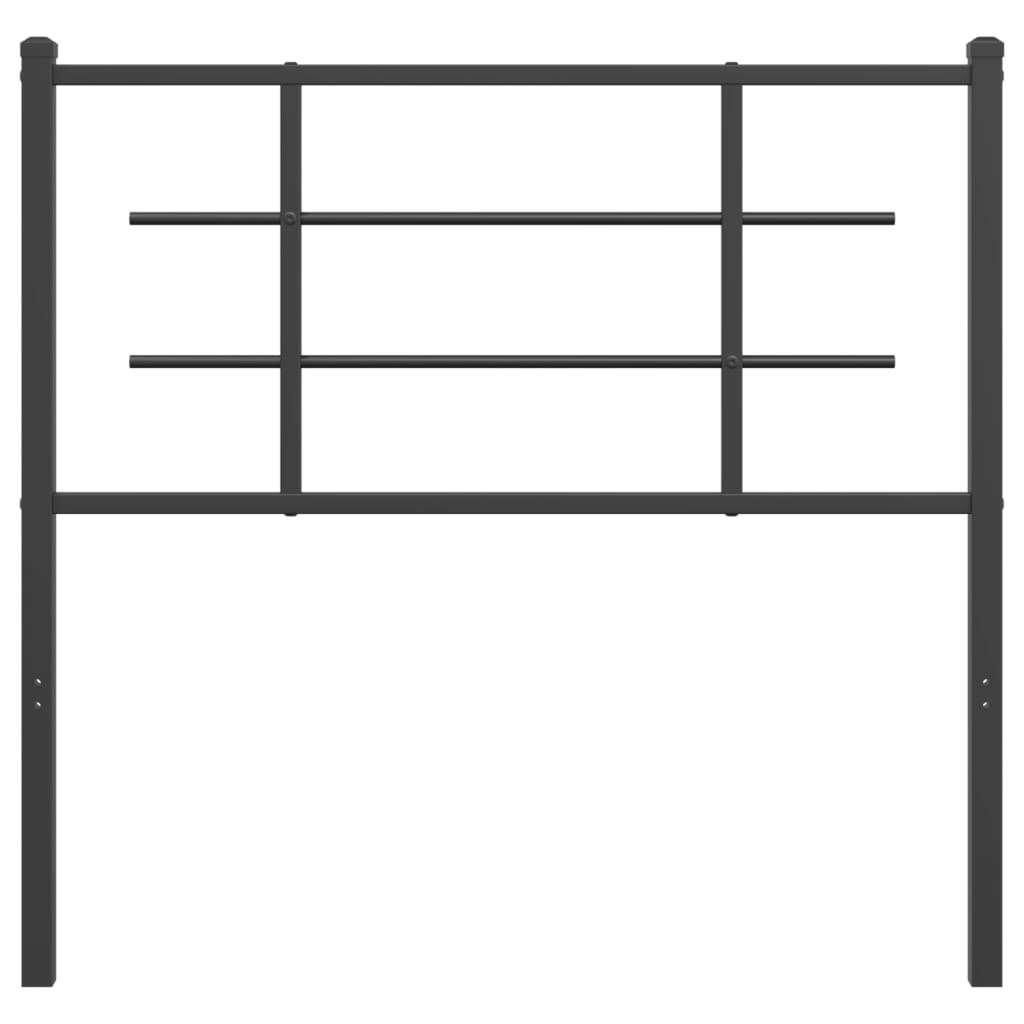 vidaXL Metal Headboard Black 90 cm