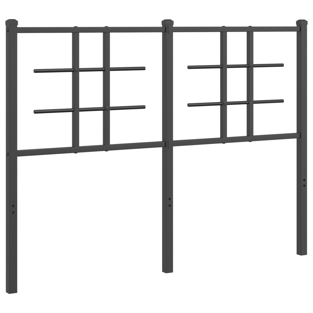 vidaXL Metal Headboard Black 120 cm