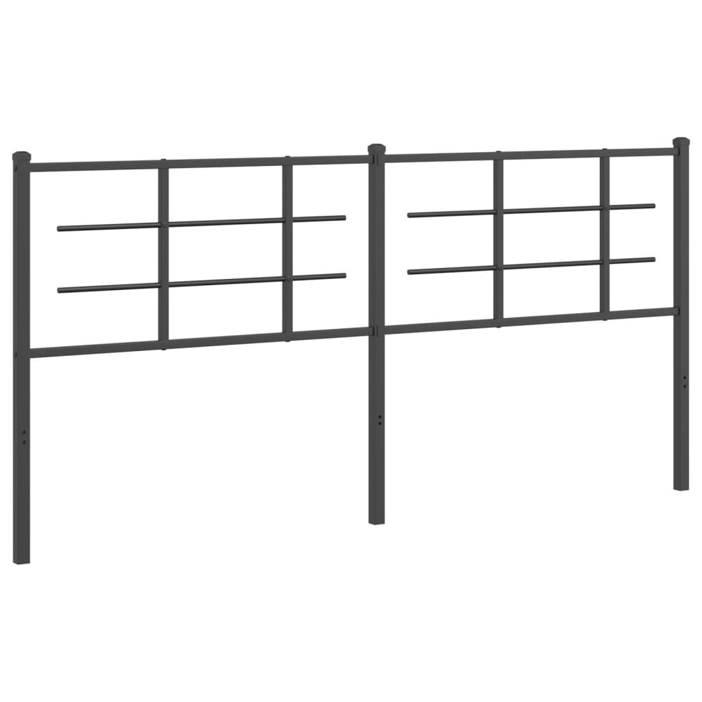 Metal Replace Headboard Black 180 cm