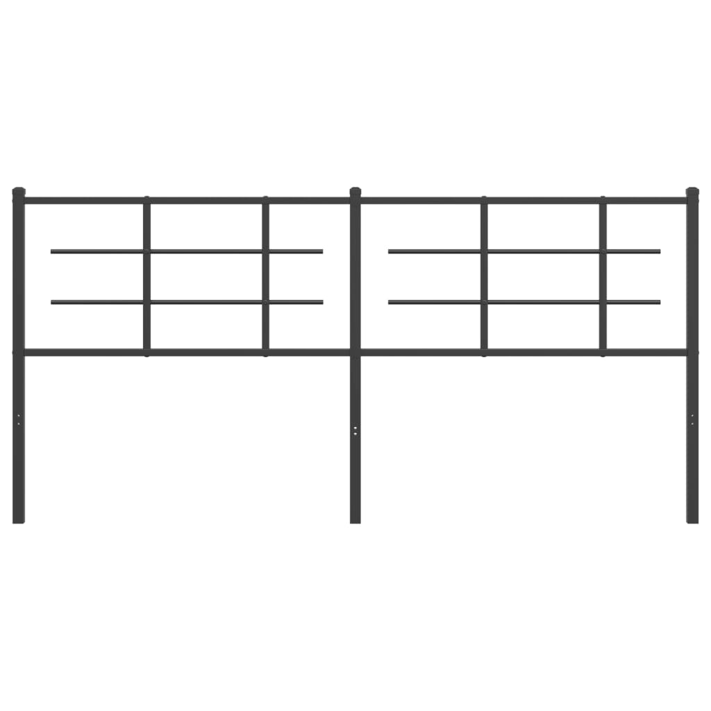 Metal Replace Headboard Black 180 cm
