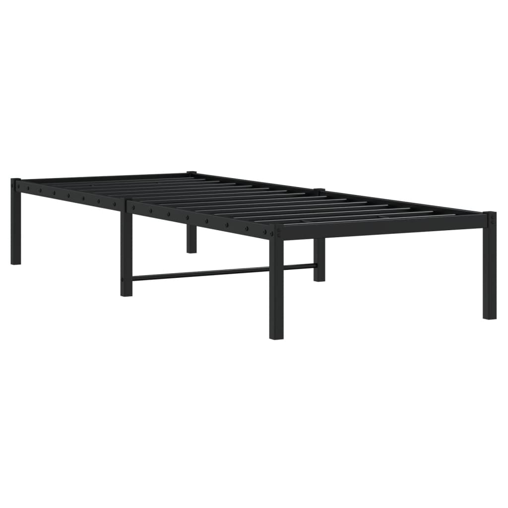 Metal Bed Frame without Mattress Black 80x200cm