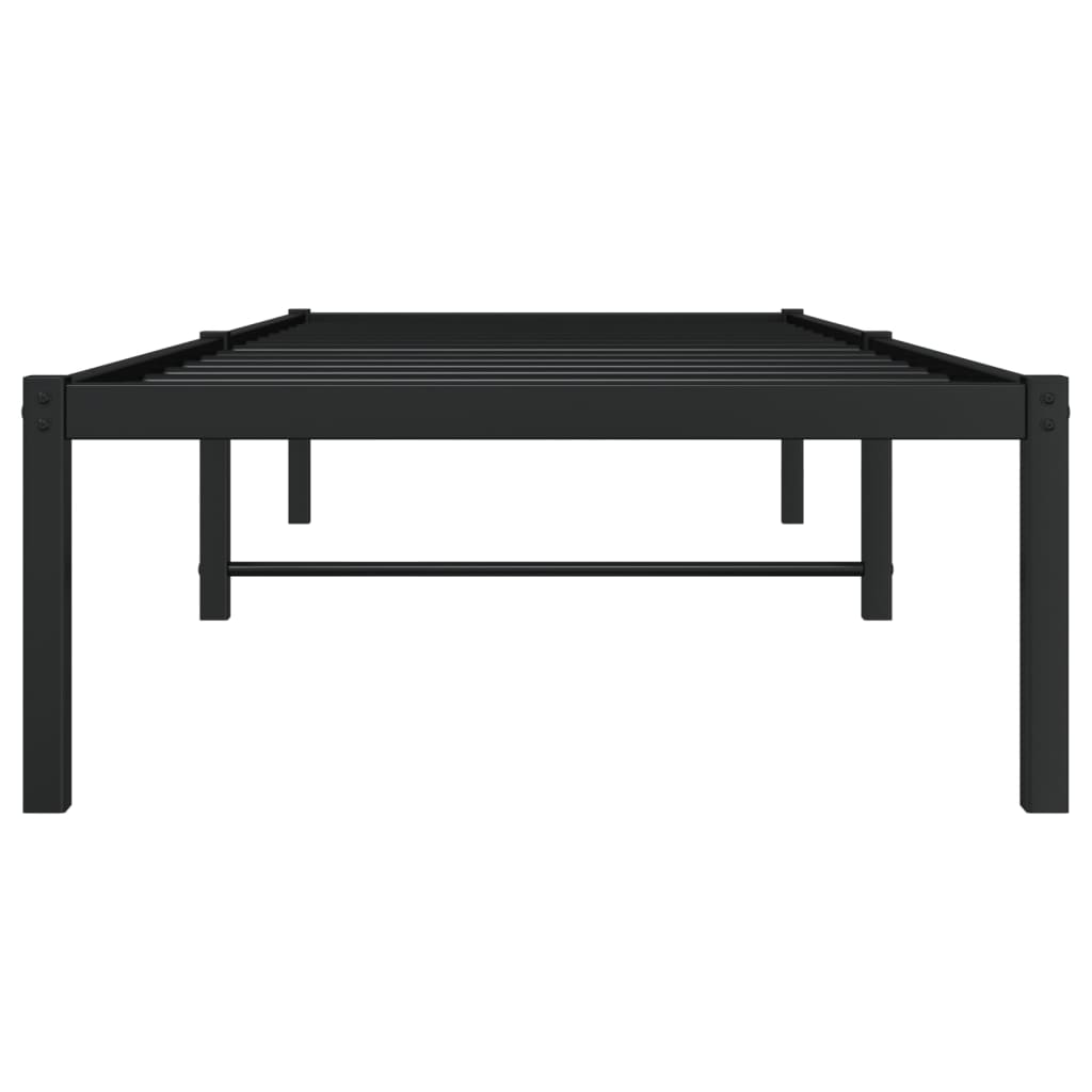 Metal Bed Frame without Mattress Black 80x200cm