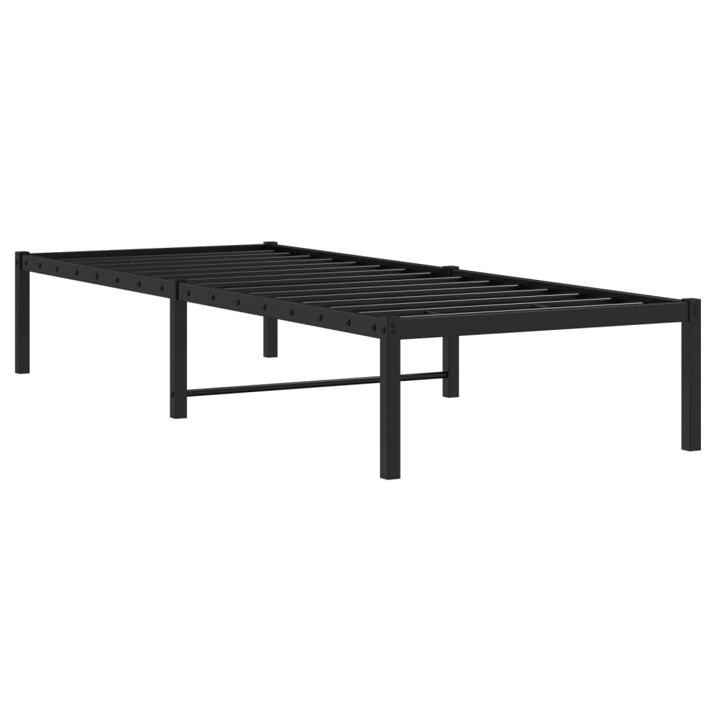 Metal Bed Frame without Mattress Black 80x200cm