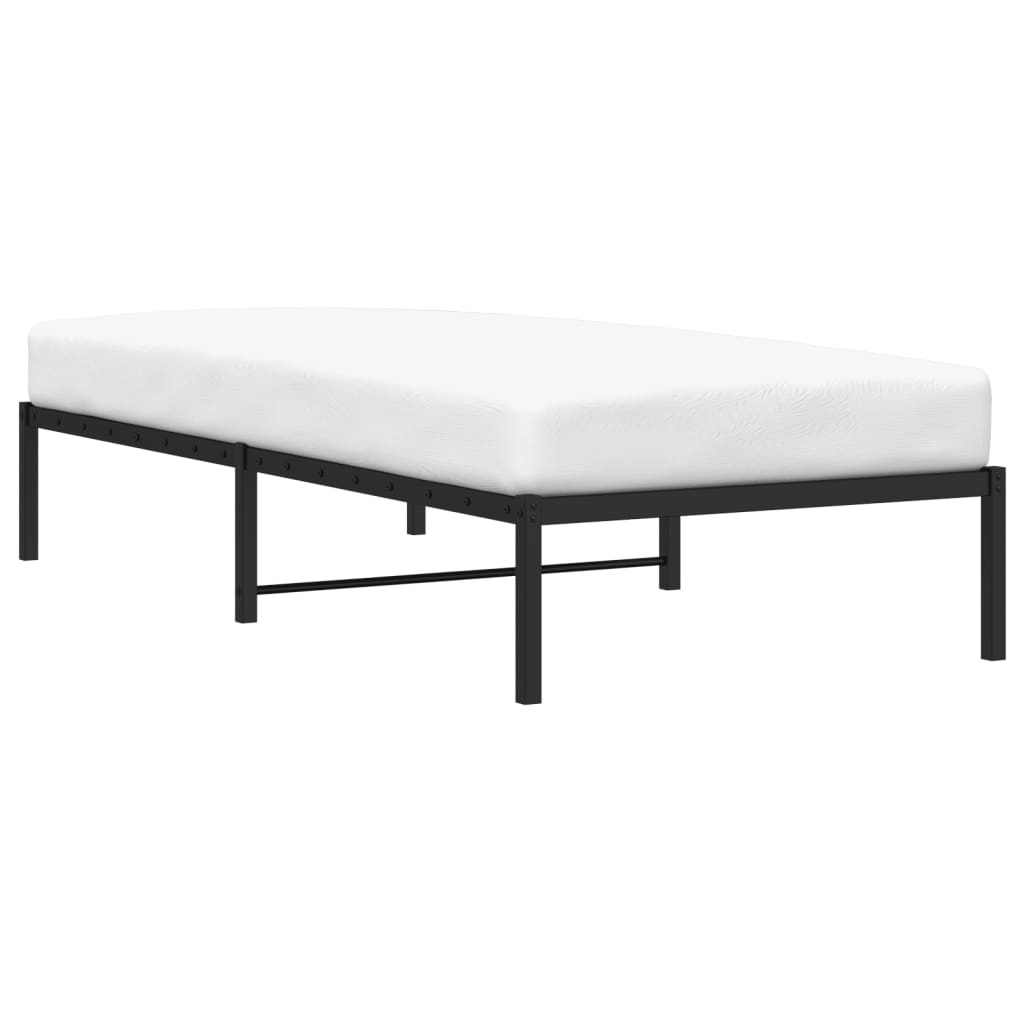 Metal Bed Frame without Mattress Black 90x200cm