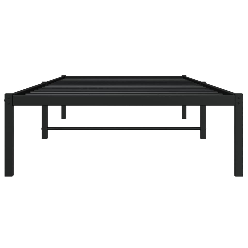 Metal Bed Frame without Mattress Black 90x200cm