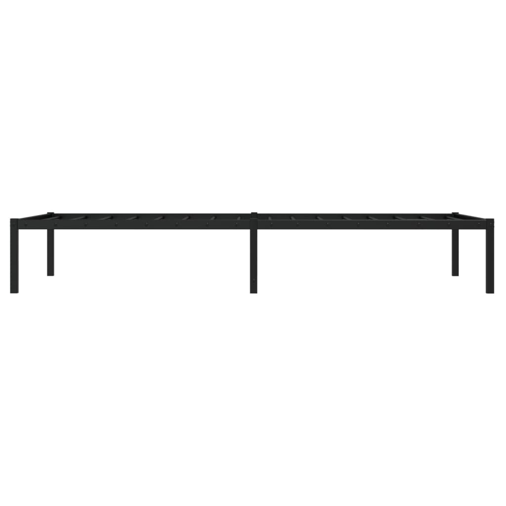 Metal Bed Frame without Mattress Black 90x200cm