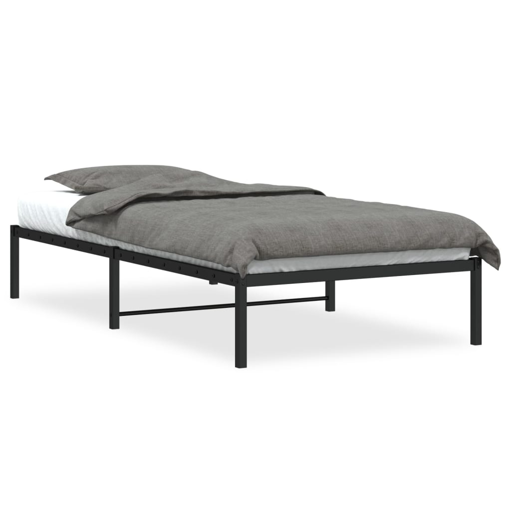 Metal Bed Frame without Mattress Black 100x200cm