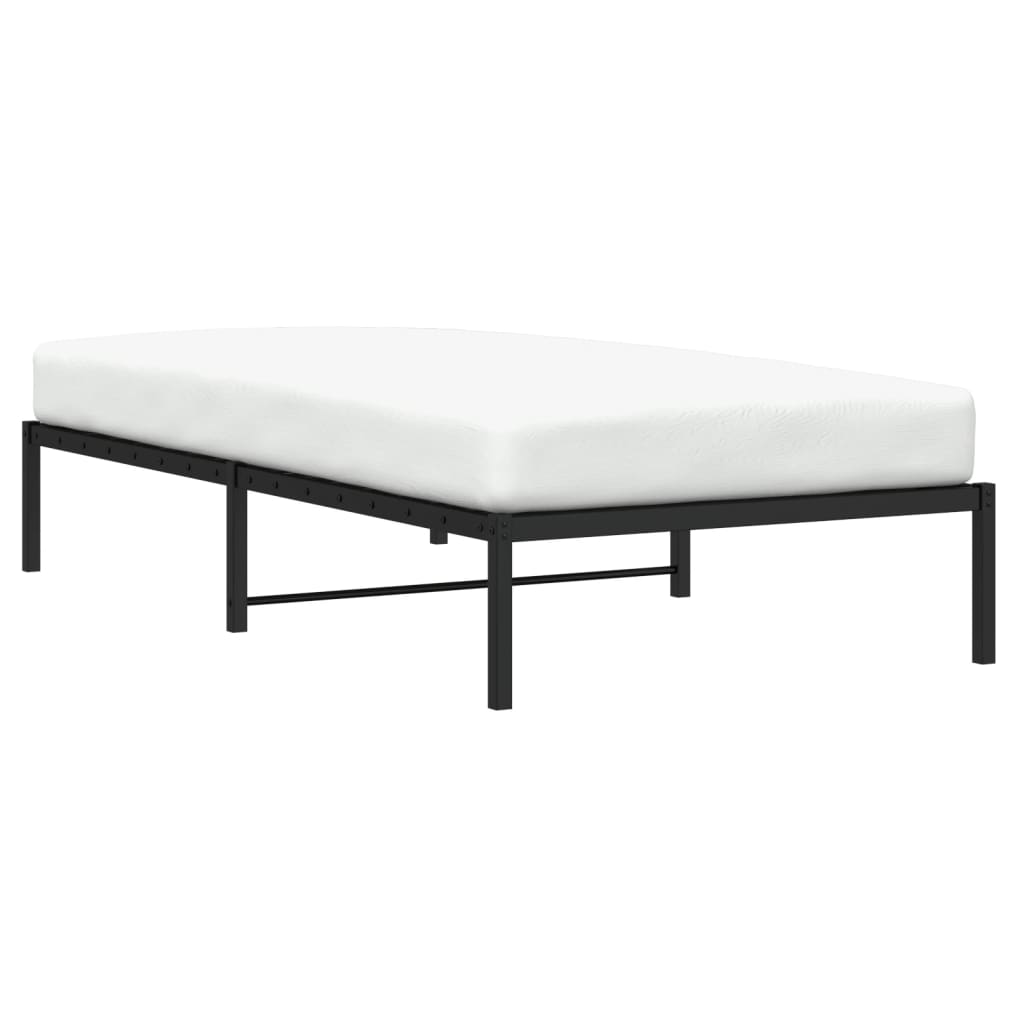 Metal Bed Frame without Mattress Black 100x200cm