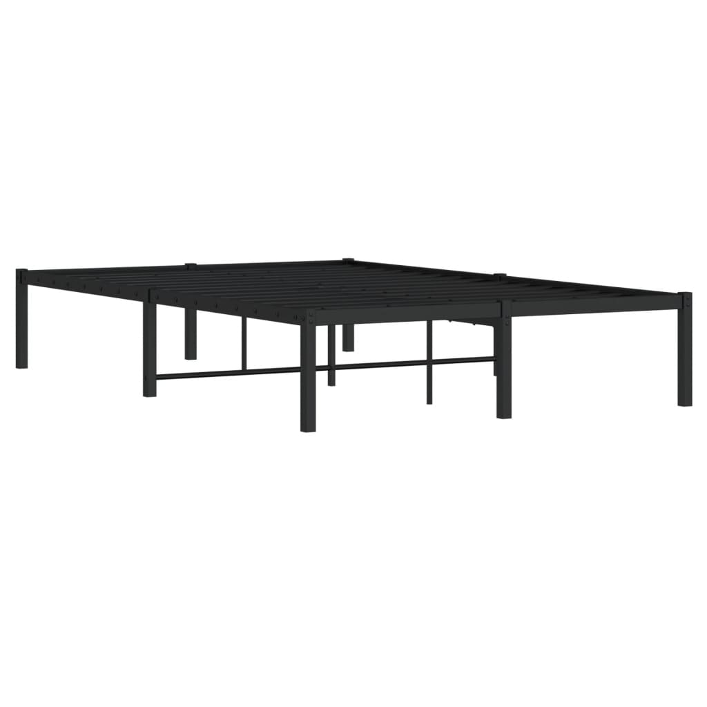 Metal Bed Frame without Mattress Black 120x200cm
