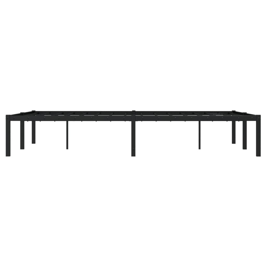 Metal Bed Frame without Mattress Black 120x200cm