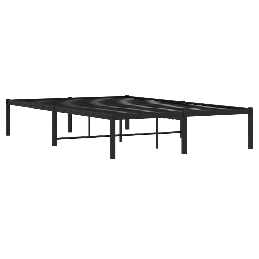 Metal Bed Frame without Mattress Black 120x200cm