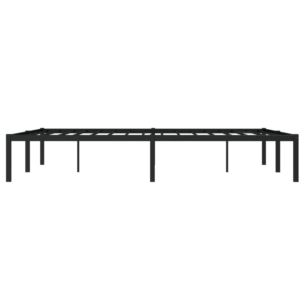 Metal Bed Frame without Mattress Black 140x200cm