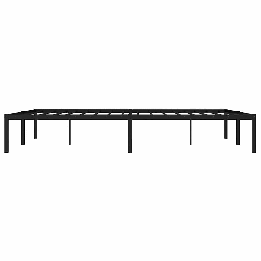 Metal Bed Frame without Mattress Black 160x200cm