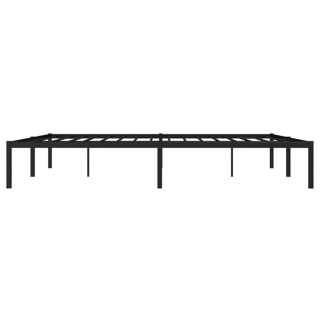 Metal Bed Frame without Mattress Black 180x200cm