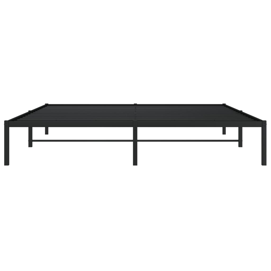 Metal Bed Frame without Mattress Black 183x213cm