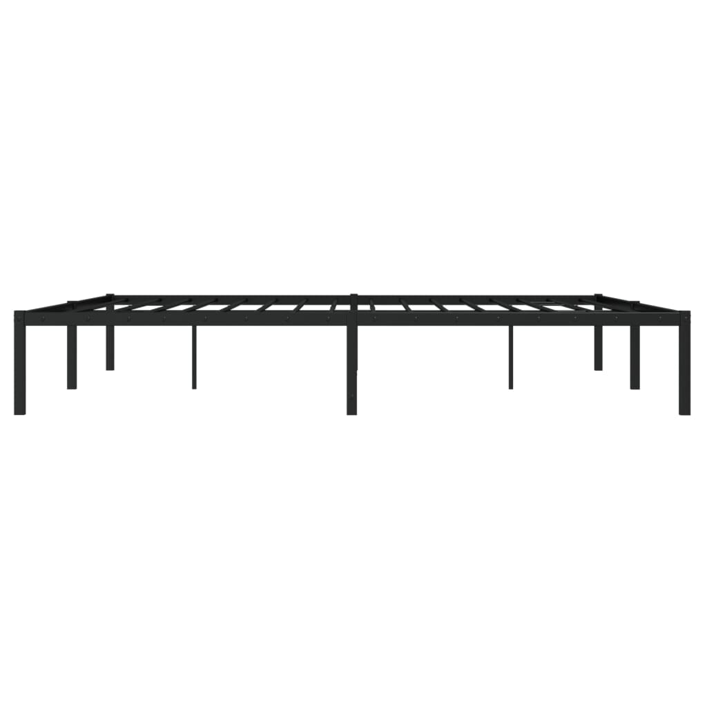 Metal Bed Frame without Mattress Black 183x213cm
