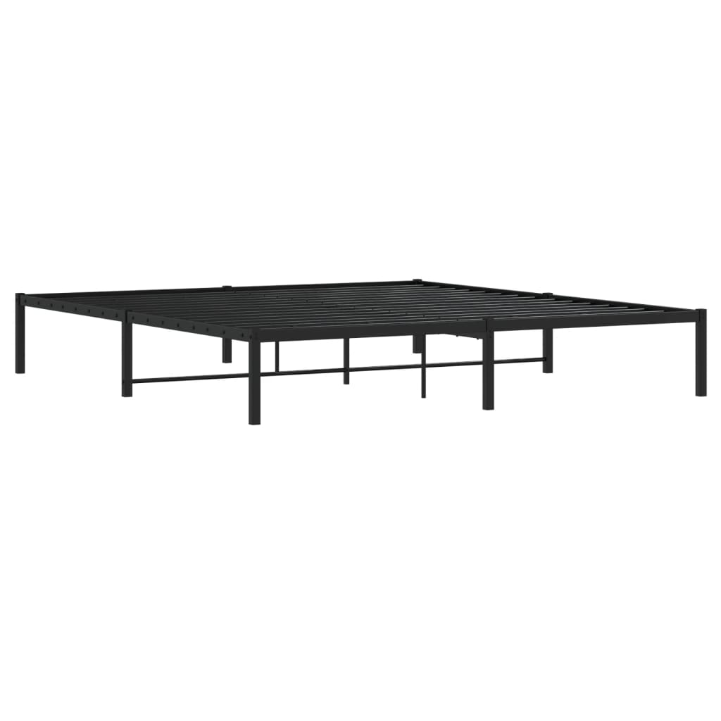 Metal Bed Frame without Mattress Black 183x213cm