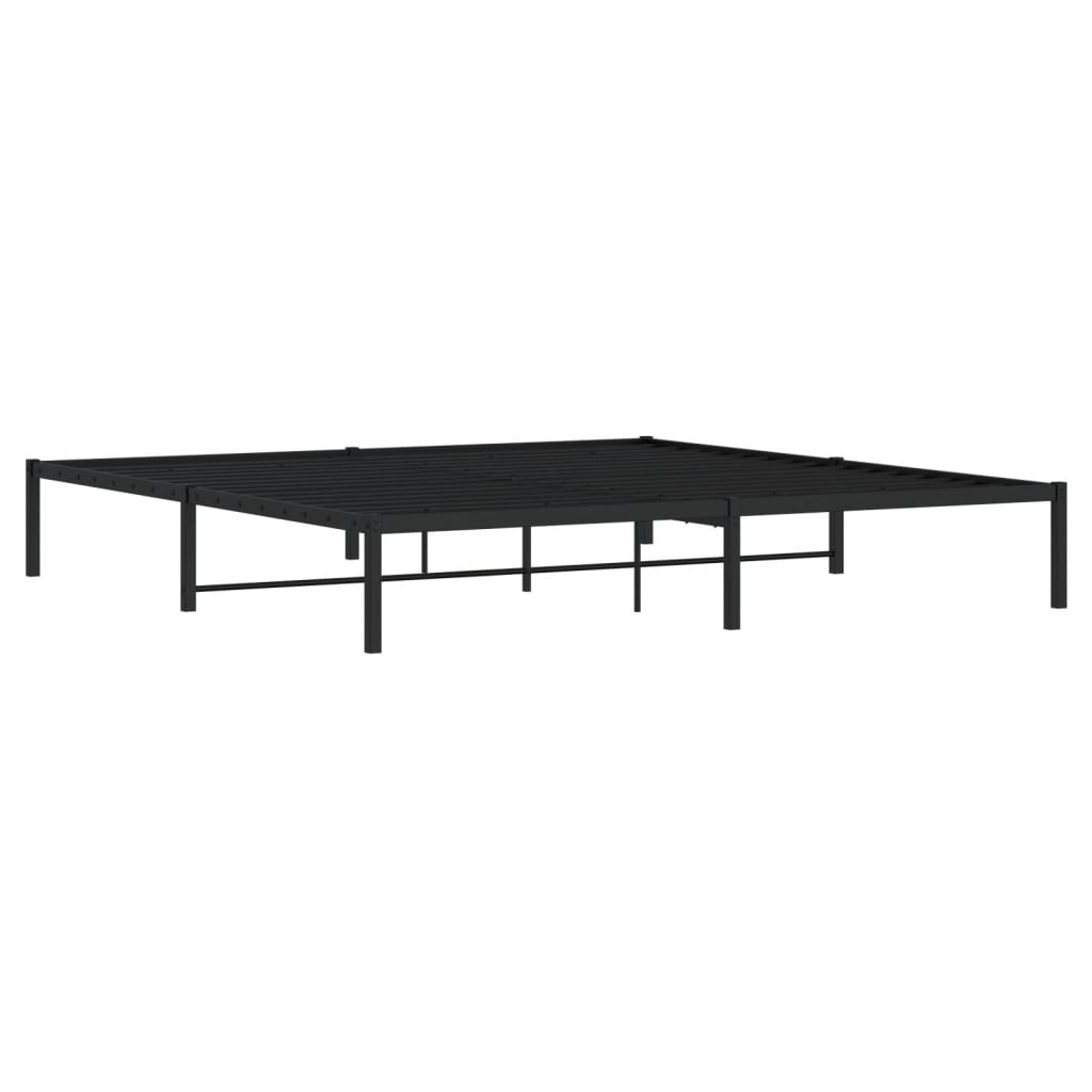 vidaXL Metal Bed Frame without Mattress Black 193x203cm