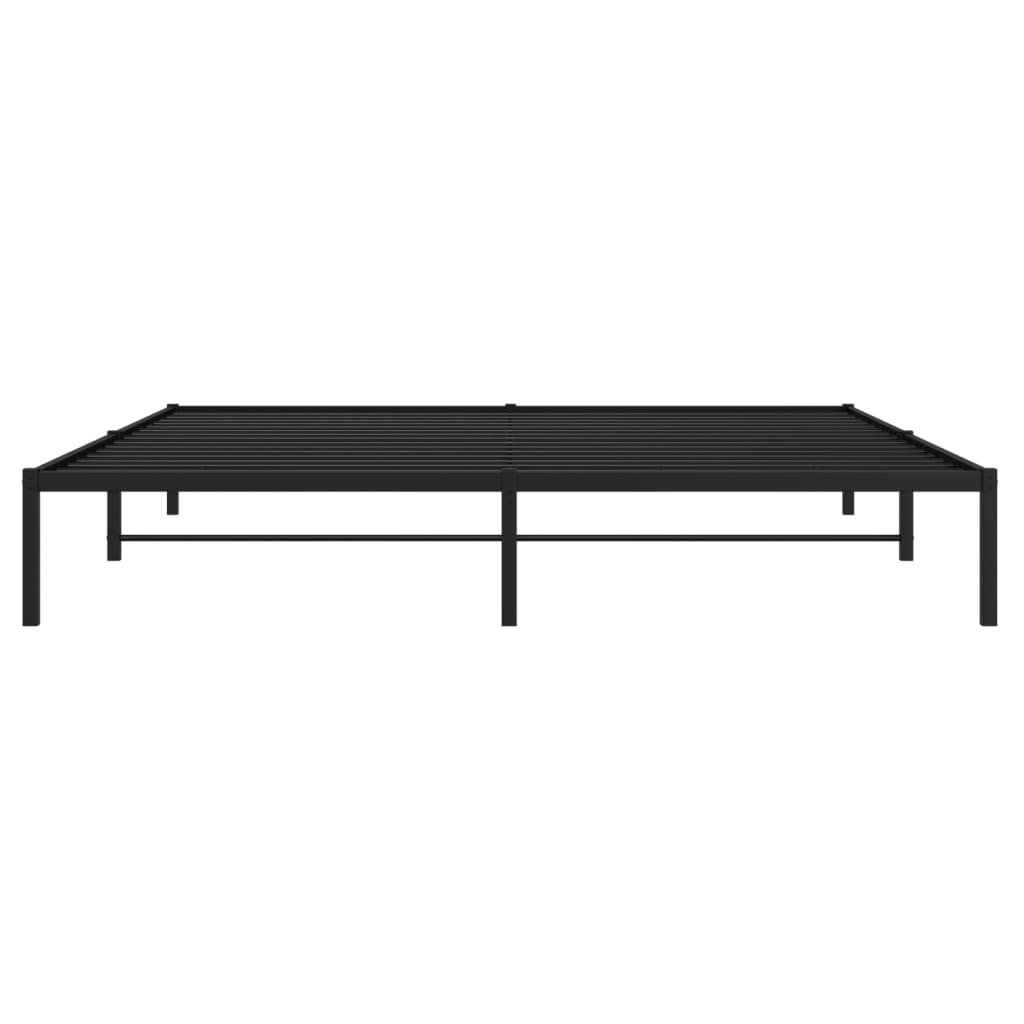 vidaXL Metal Bed Frame without Mattress Black 193x203cm