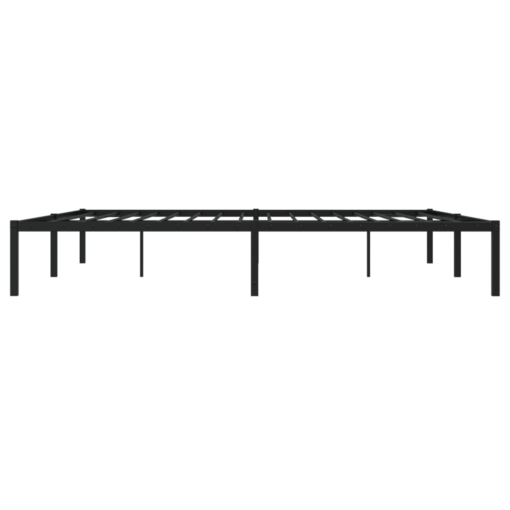 vidaXL Metal Bed Frame without Mattress Black 193x203cm