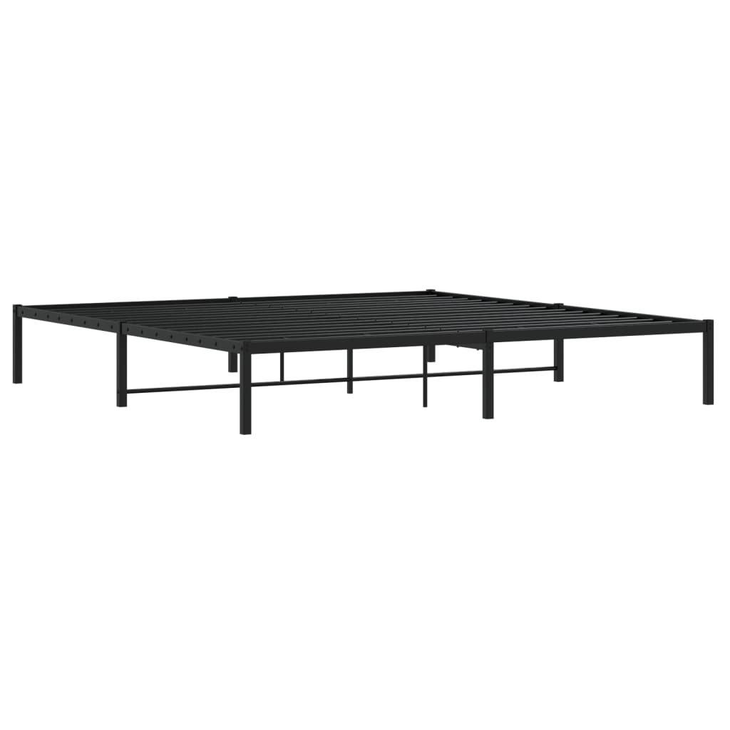 vidaXL Metal Bed Frame without Mattress Black 193x203cm