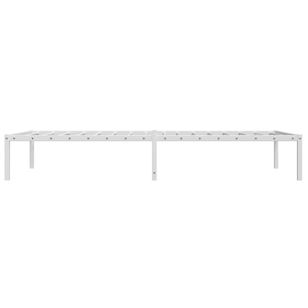 Metal Bed Frame without Mattress White 100x190cm