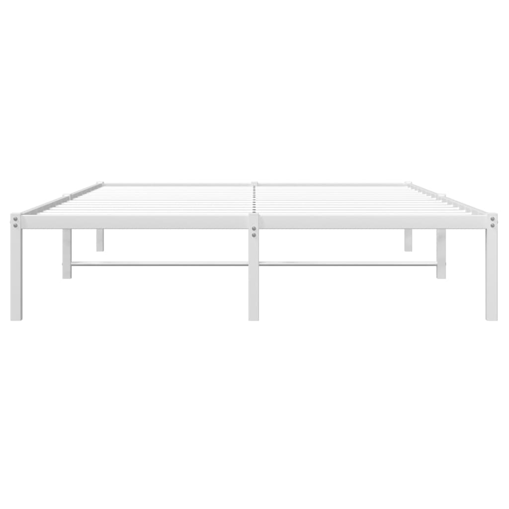 Metal Bed Frame without Mattress White 140x200cm