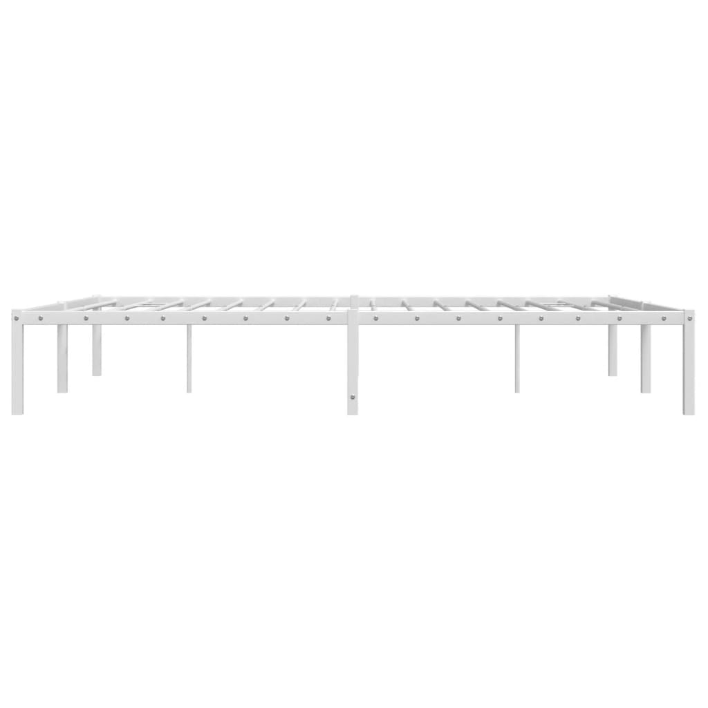 Metal Bed Frame without Mattress White 160x200cm