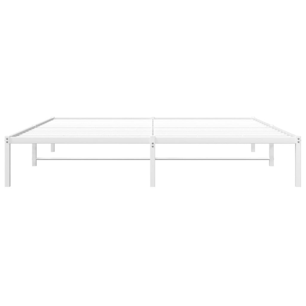 Metal Bed Frame without Mattress White 180x200cm