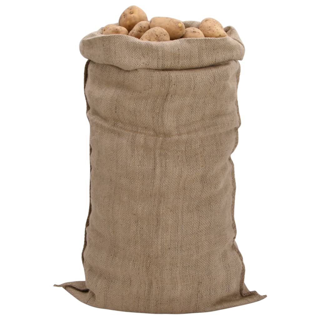 Jute Sacks 5 pcs 65x135 cm 100% Jute 340 gsm
