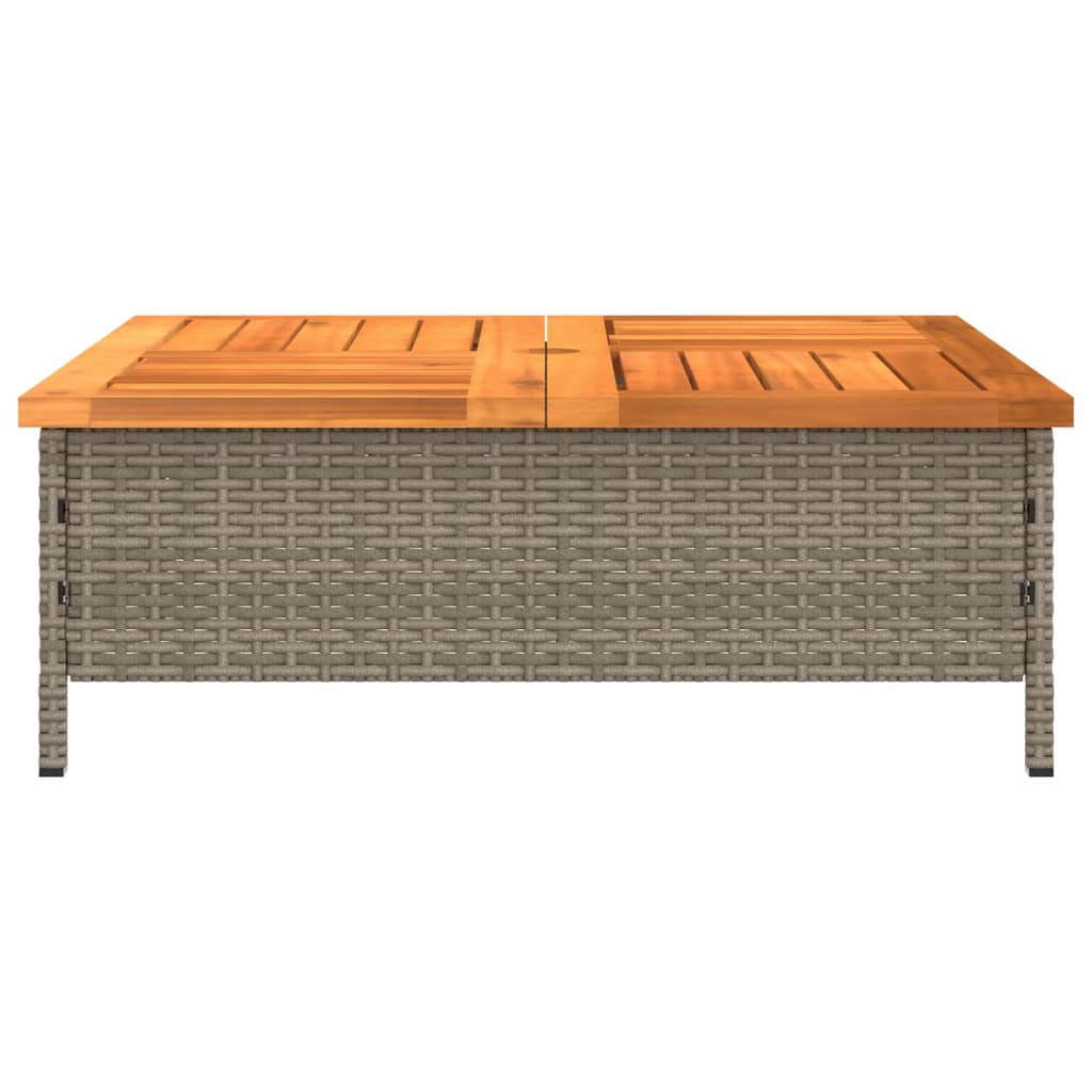 vidaXL Parasol Base Cover Grey 70x70x25 cm Poly Rattan and Acacia