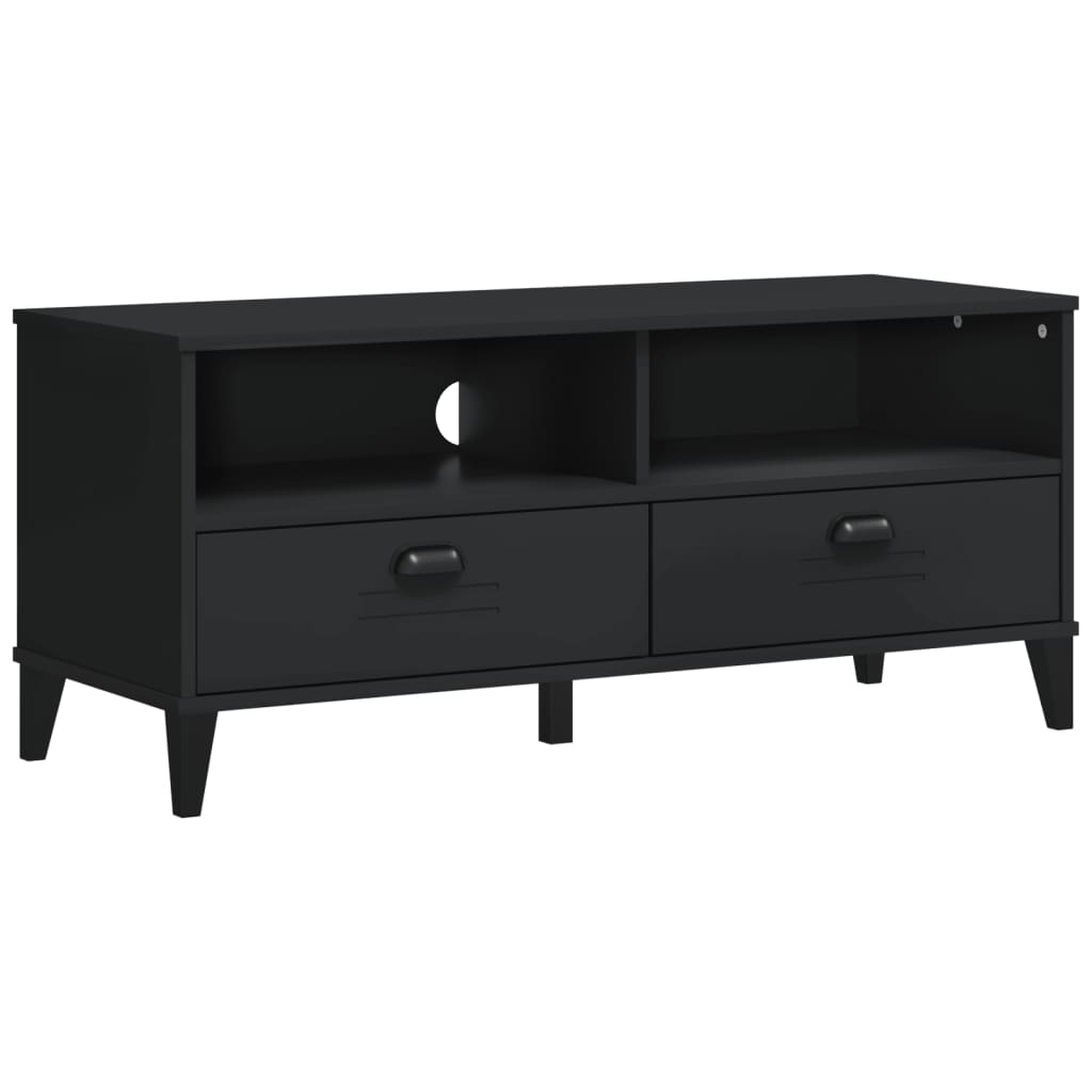 TV Cabinet "VIKEN" Black Engineered Wood