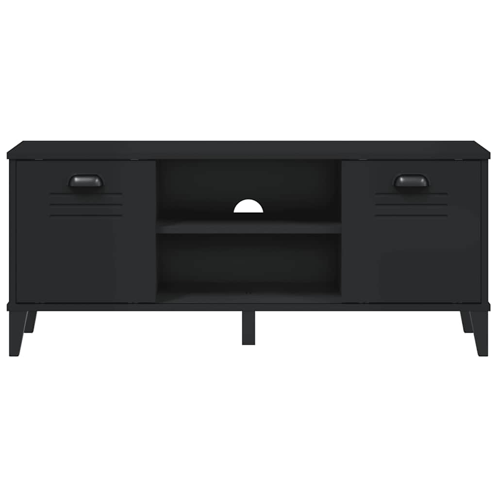 Shoe Bench VIKEN Black 106x35x45 cm Engineered Wood