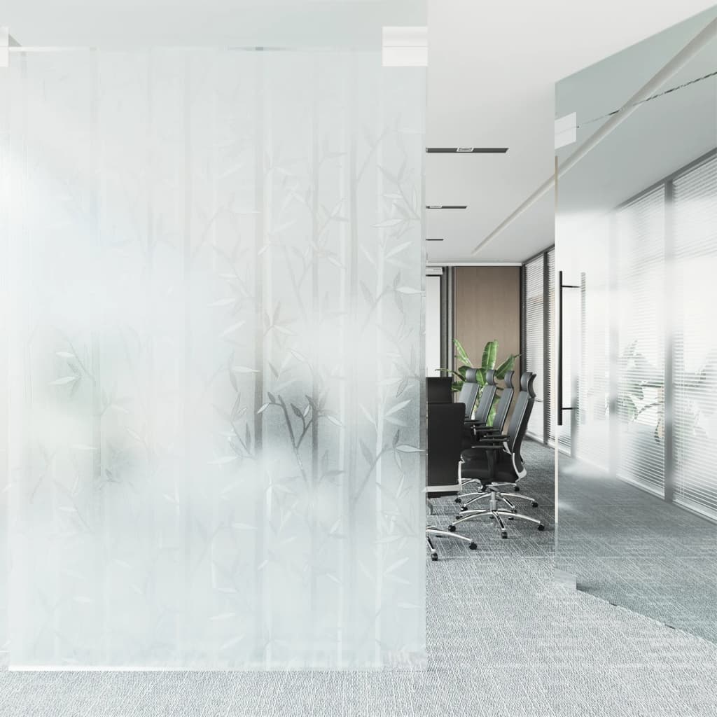 vidaXL Window Film Frosted Bamboo Pattern 45x500 cm PVC