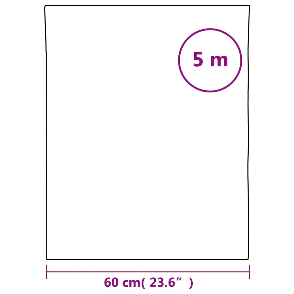 vidaXL Window Film Frosted Blinds Pattern 60x500 cm PVC