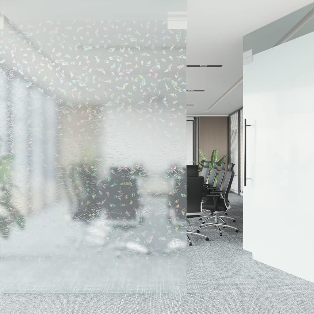 vidaXL Window Film Frosted 3D Rainbow Pattern 60x2000 cm PVC