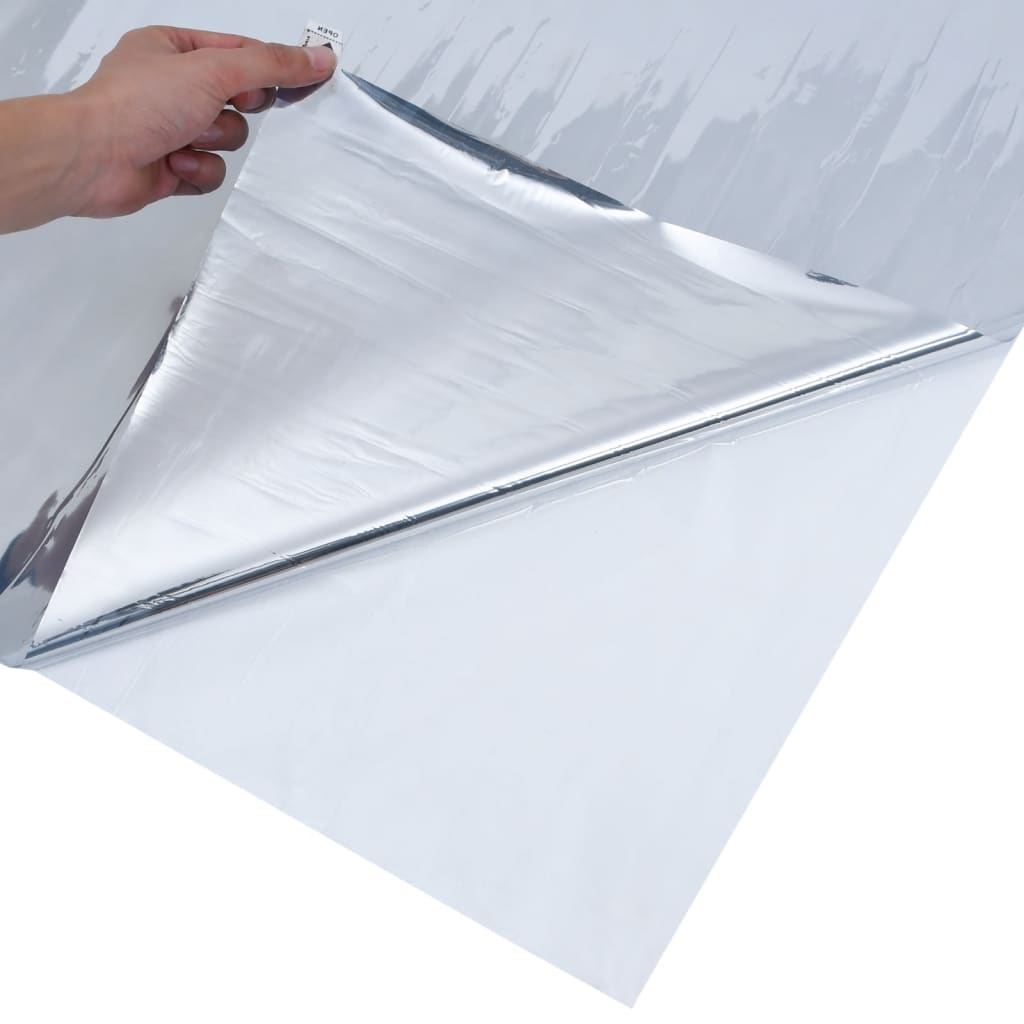 vidaXL Solar Film Static Reflective Effect Silver 45x1000 cm PVC