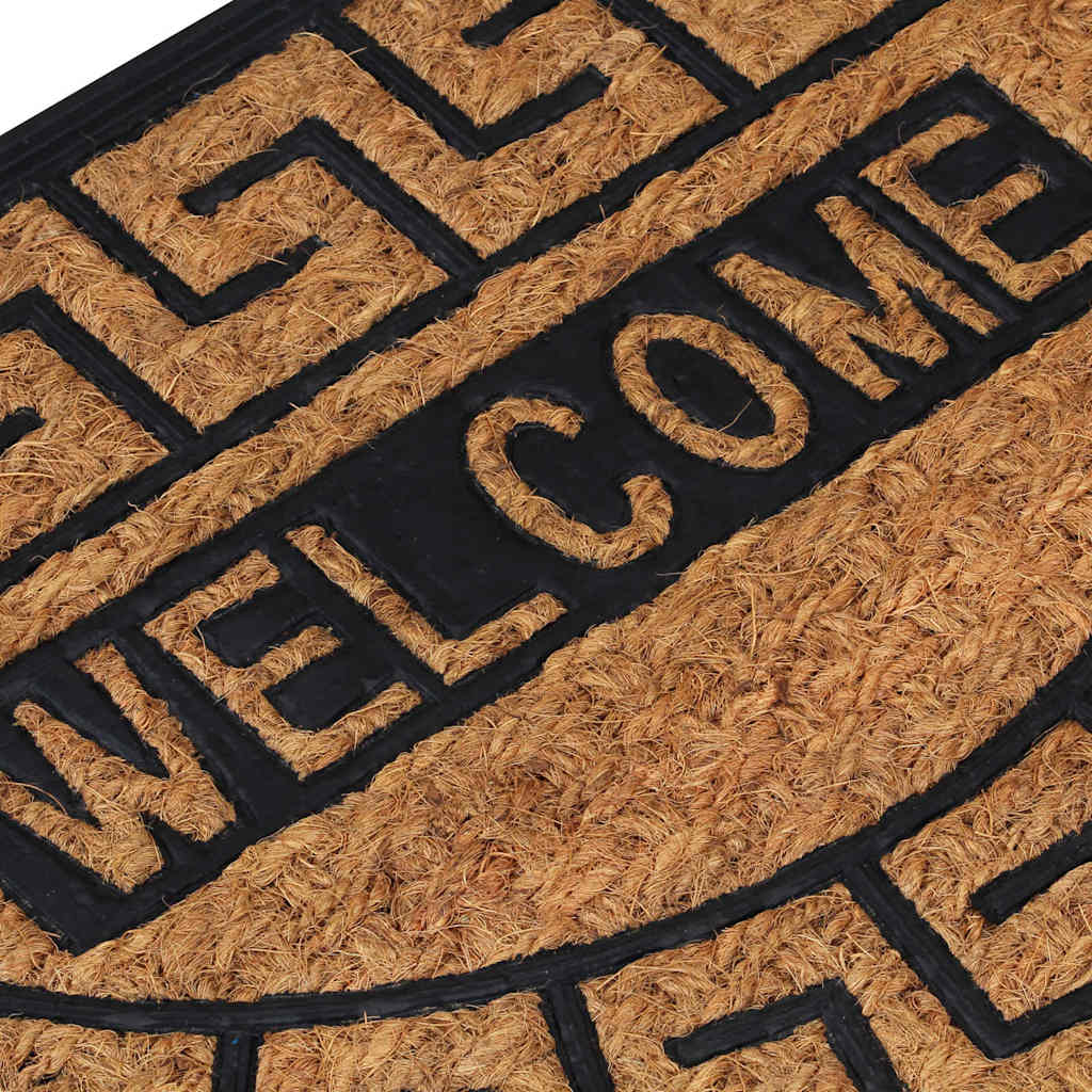 Door Mat Half Round 45x75 cm Rubber and Coir
