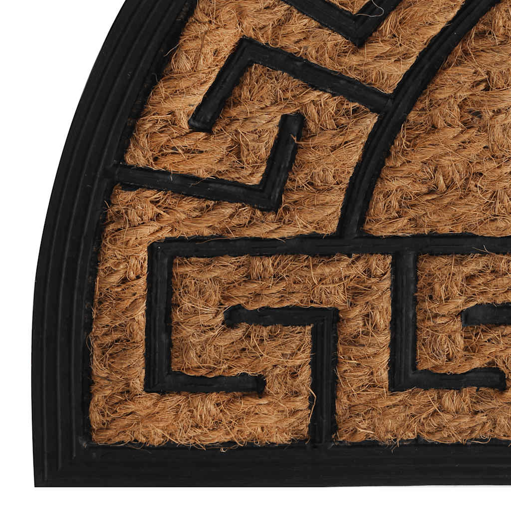 Door Mat Half Round 45x75 cm Rubber and Coir