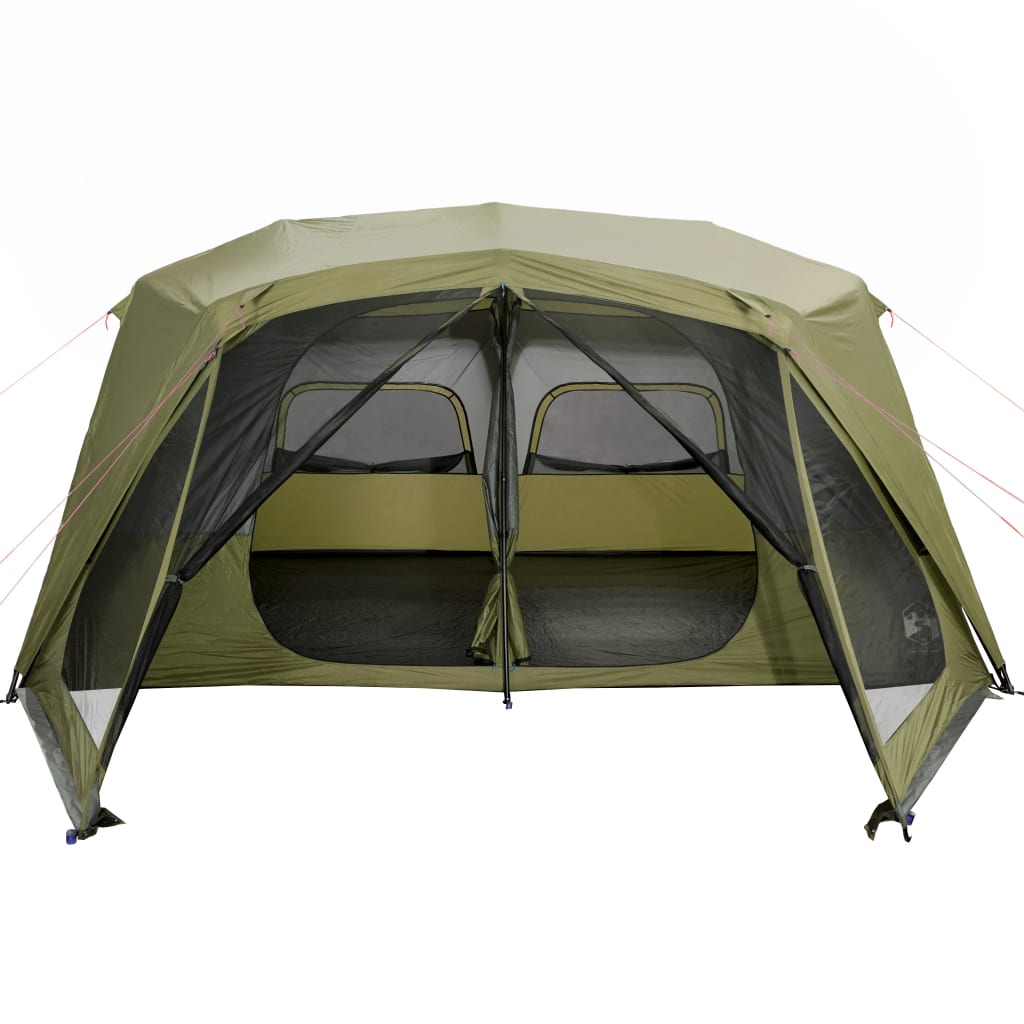 vidaXL Family Tent 10-Person Green Quick Release Waterproof